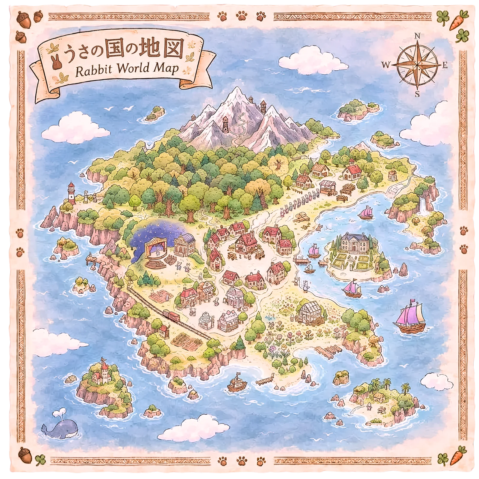 うさの国の地図 / Map of Rabbit World